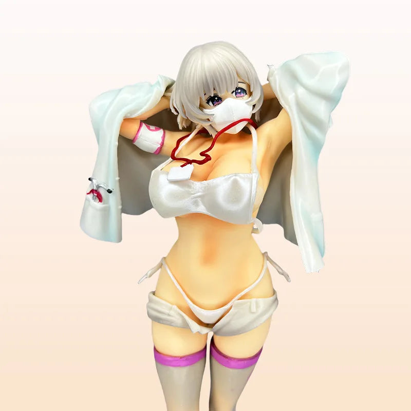 Anime Figure Anime Girl Standing Nurse Outfit Pvc Collectible Model Desktop Computer Case Ornament Home Decor Adult Collection