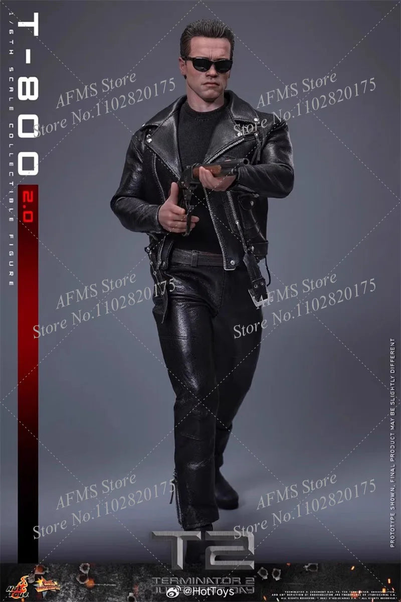 Hot Toys 1/6 MMS795 Terminator 2: Judgment Day Men Soldier T-800 (2.0) Full Set 12Inch Action Figure Model Toys