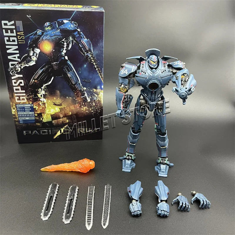 Emit Light 20CM NECA Figure Pacific Crimson Typhoon Gipsy Danger Cherno Alpha Model Toys Rim Collection Doll Gift