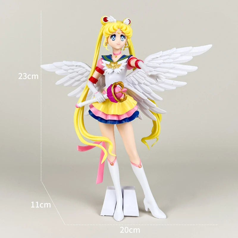 Sailor Moon Figure Anime Cartoon Jupiter Makoto Venus Minako Tsukino Rabbit Doll Toy Little Princess Cake Decoration Ornaments
