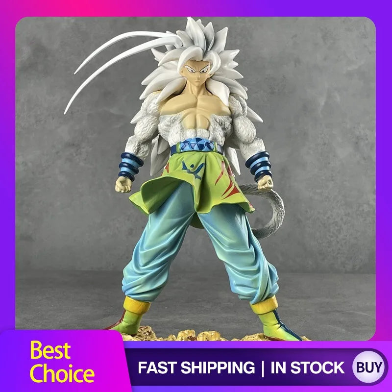 24CM Dragon Ball Z Son Goku Figure DBZ Super Saiyan 5 Anime Ssj5 Figurine Pvc Statue Collectible Desktop Model Doll Gift Toy