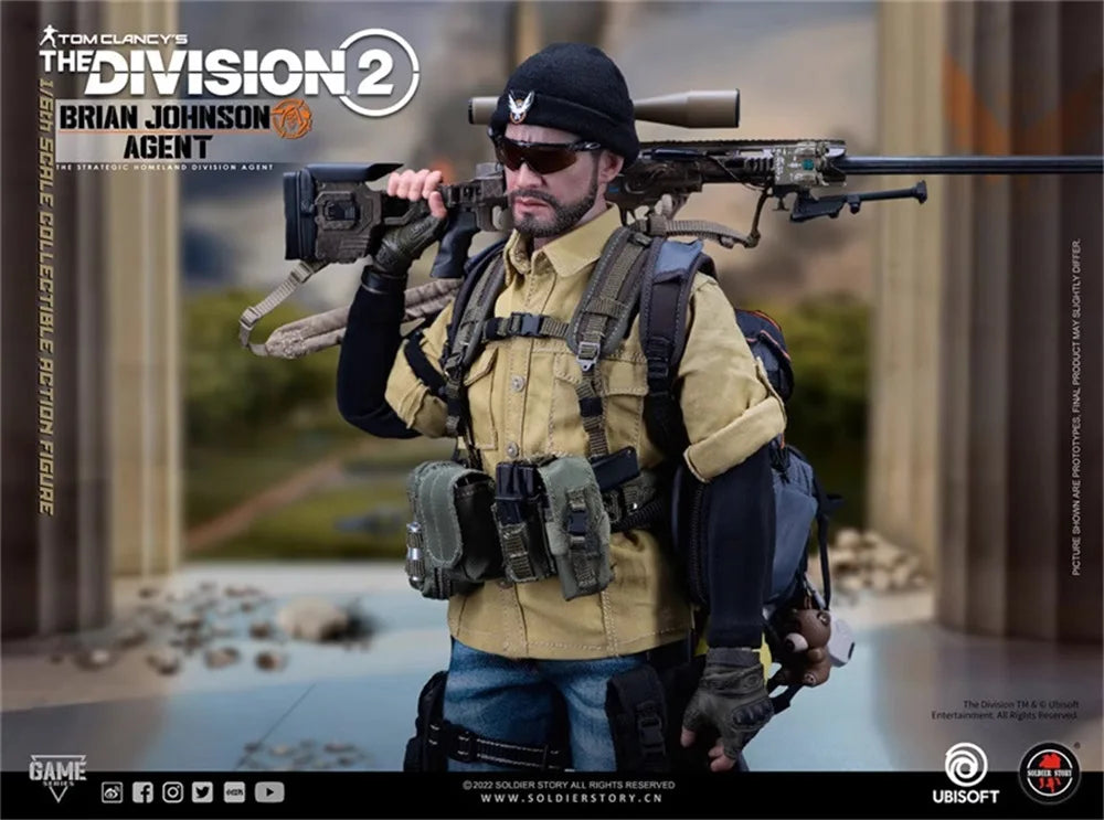 1/6 SoldierStory SSG-005 US. Player Game Division 2 Agent Man Johnson Deluxe Version Full Set Moveable Action Figure For Fans