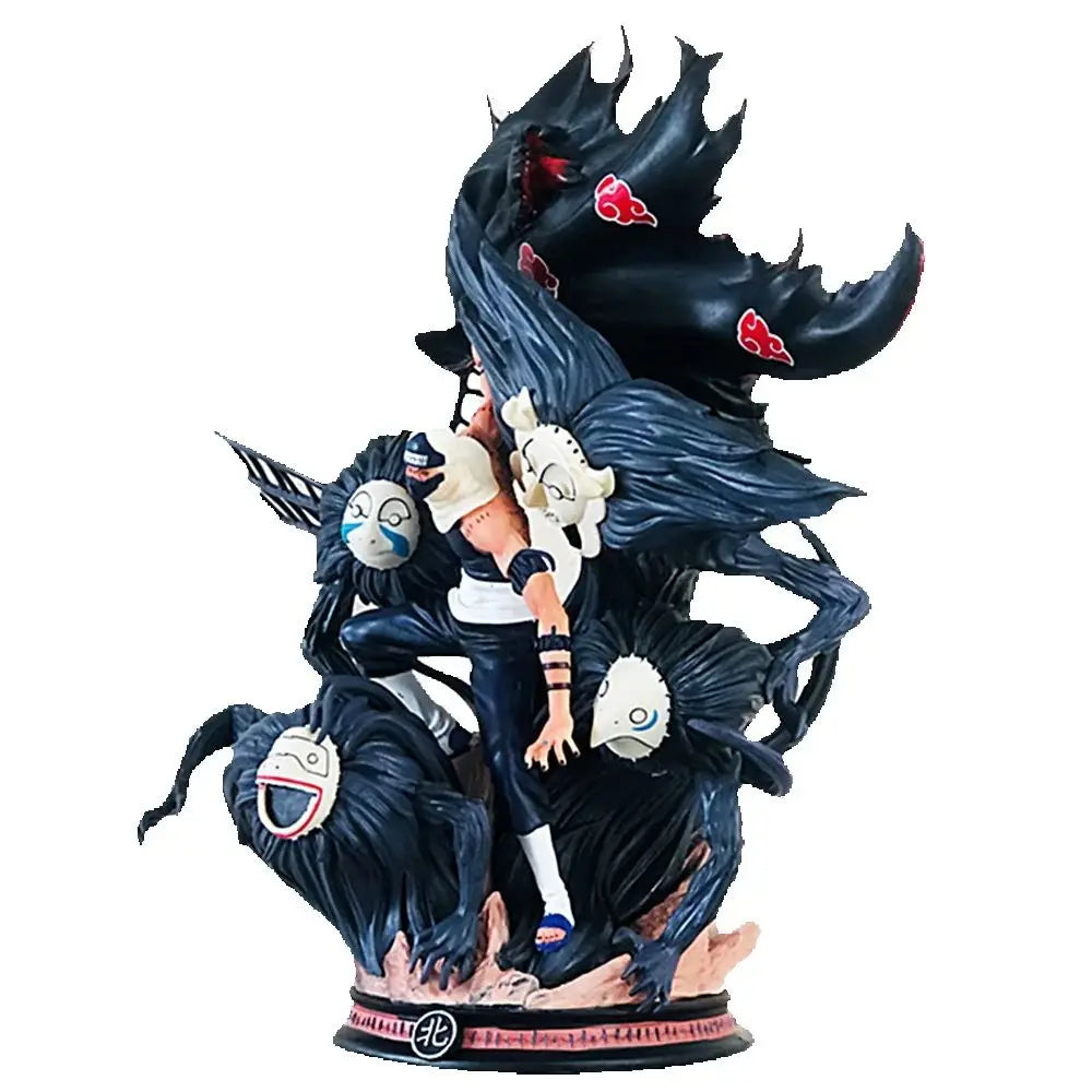 41cm Anime Akatsuki Kakuzu Hidan Battle Ver. GK PVC Action Figure Game Statue Collection Model Kids Toys Doll Gifts