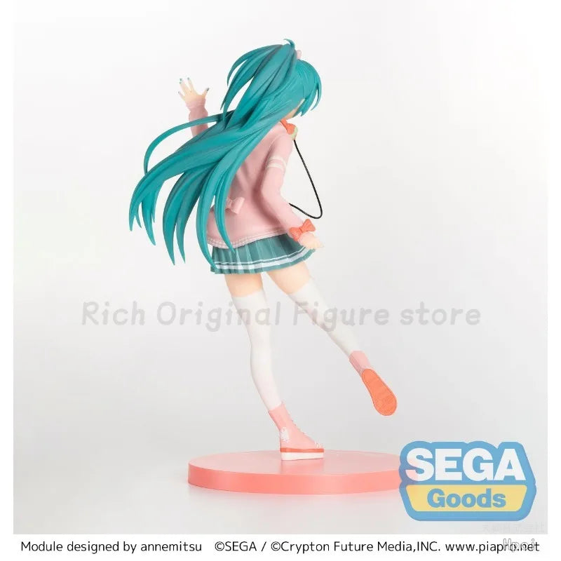 【In Stock】Original SEGA SPM -Project DIVA- Arcade Future Tone Hatsune Miku Ribbon Girl Anime Figure Model Toys