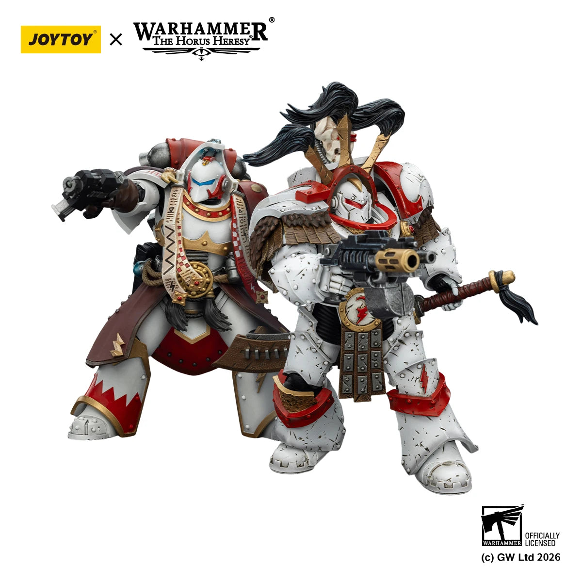 JOYTOY 1/18 Warhammer 40K Action Figures White Scars Stormseer Consul Legion Praetor in Cataphractii Terminator Armour Model