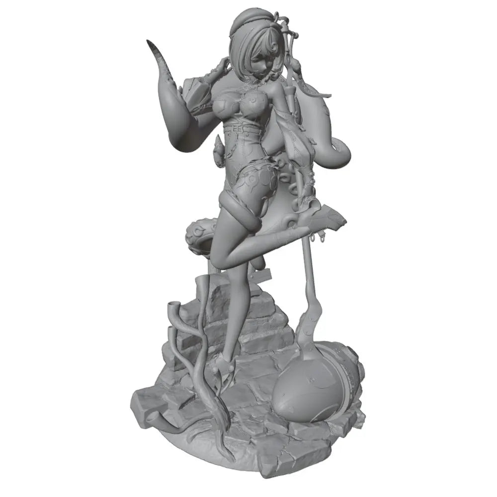 75mm100mm  Anime Character Statue GK Miniature 3D Printed Gray Model Figurine DIY Doll Model Unassembled And Unpainted