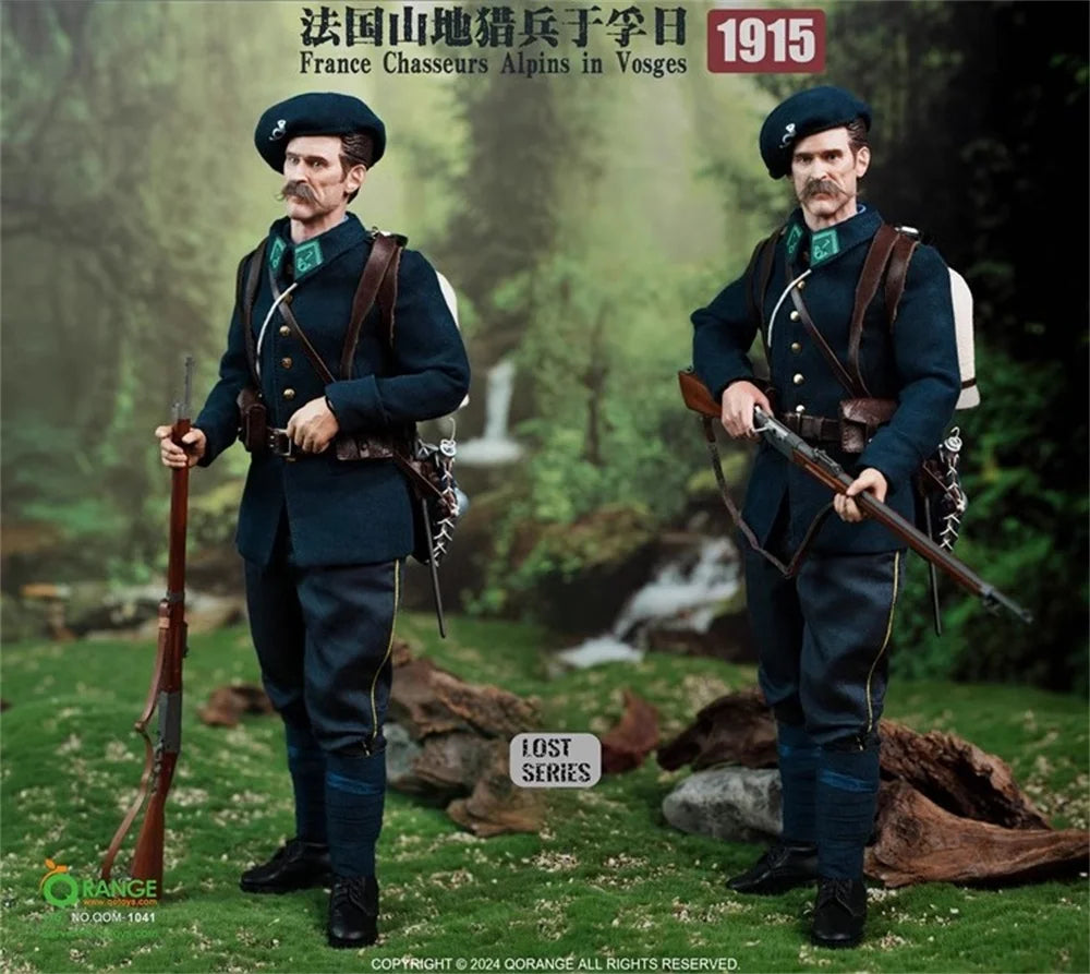 QORANGE QOTOYS QOM-1041 The French Soldier Doll Mountain 1915 Full Set Moveable Action Figure Gift For Fans Collect 1/6