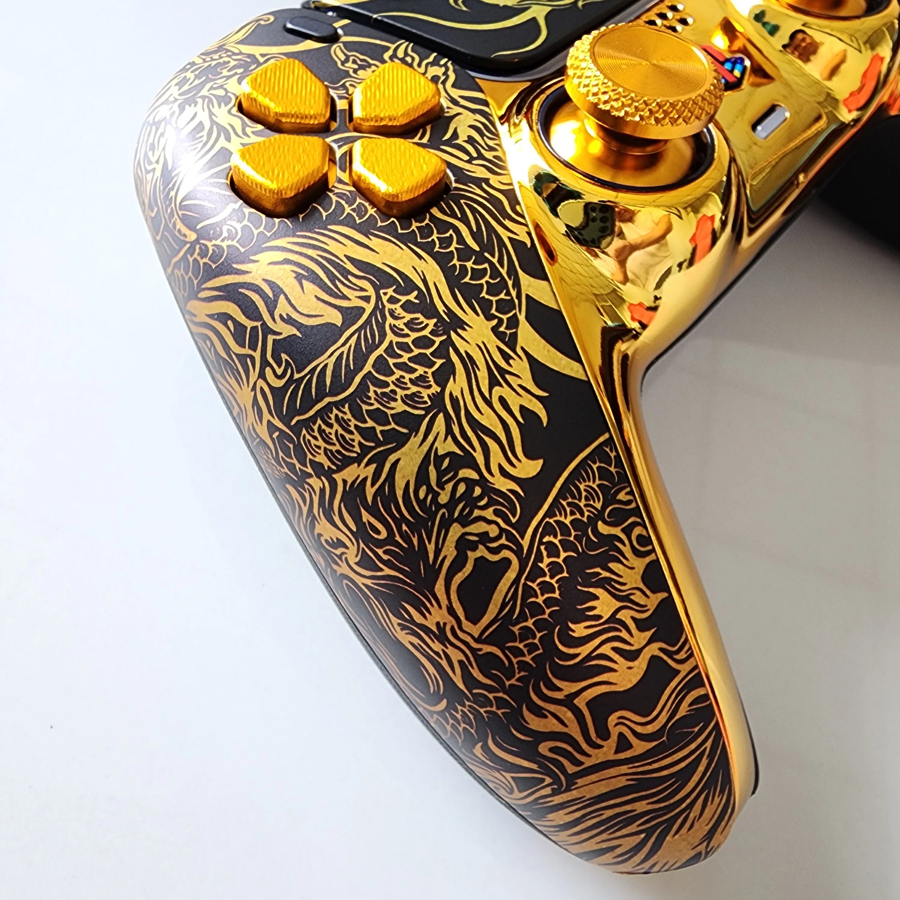 NEW Johnny Old Video Gamer Golden Dragon Handmade Original Gamepad Hall TMR Electromagnetic Joystick Wireless Gaming Controller