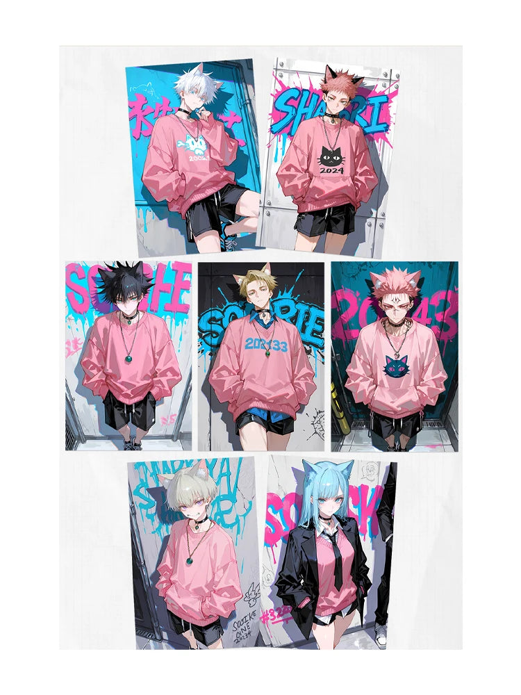 Wholesale 2026 Wanxing Jujutsu Kaisen A6 Acrylic Color Paper Collection Cards Limited Collector's Set
