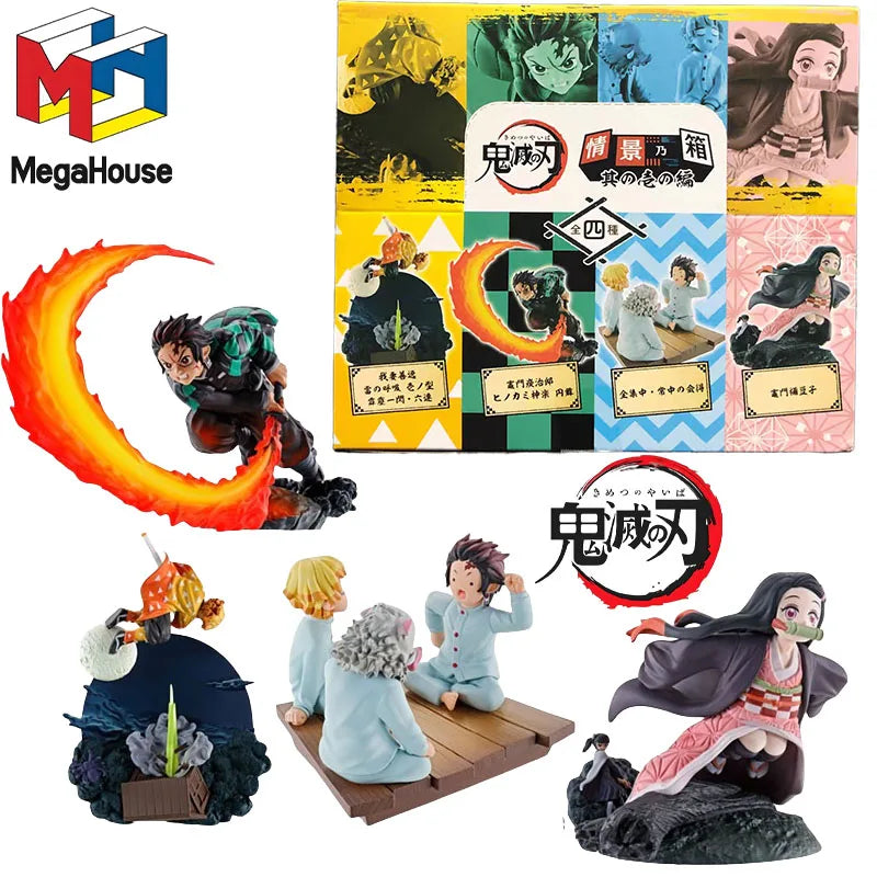 MegaHouse Genuine Demon Slayer Anime Character Kamado Tanjirou Kanao Tsuyuri Kids Christmas Gift Collection Action Toys Model