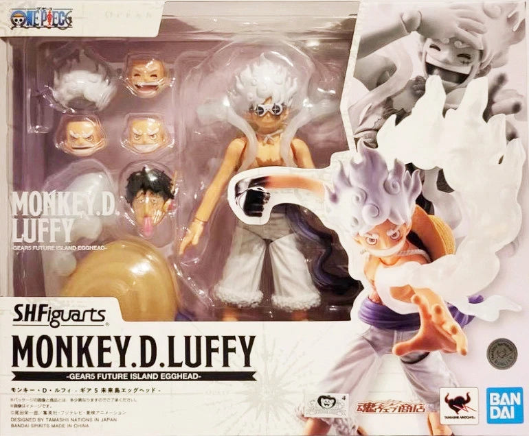 Bandai Shf One Piece Monkey D Luffy Action Figures Articulated Collectible Gear 5 Anime Statue For Anime Fans Collectors Display