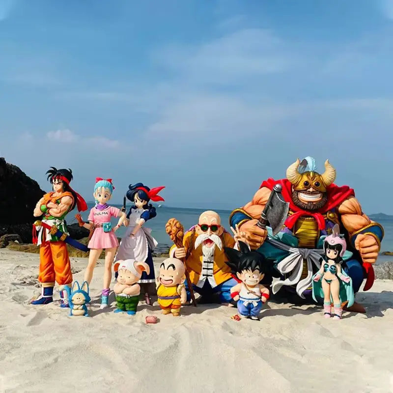 Jt Statue Dragon Ball Z Childhood Series Bulma Figure Lunch Chichi And Son Goku Pvc Action Doll Collection Model Toy Gifts