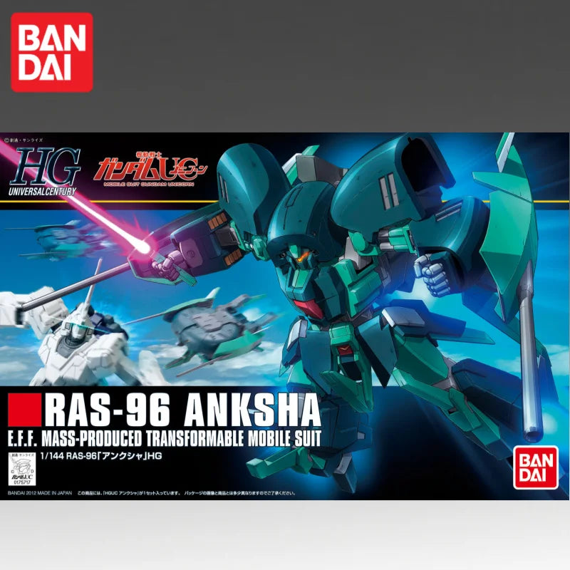 In Stock Bandai Original Hguc 1/144 Gundam Anksha Action Figure Model Doll Brand New Boxed Anime Characters Toys Model Garage