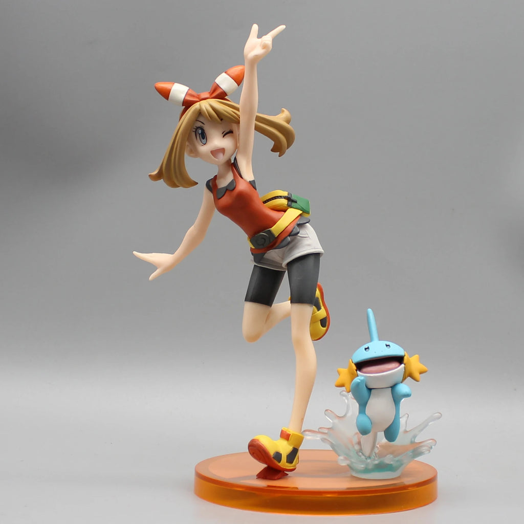 Pokemon May Maple Anime Figur May Mudkip Action Figur Modell Niedliche Sammlung PVC Statue Puppe Schreibtisch Dekoration Spielzeug Kinder Geschenk