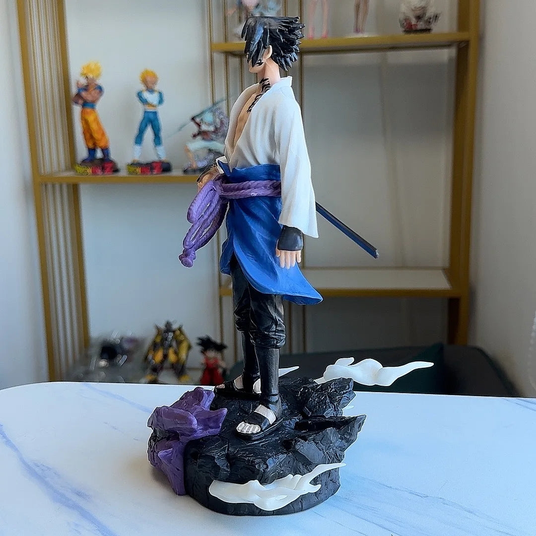 27.5CM Naruto Uchiha Sasuke Curse  Action Figures Cartoon Anime GK PVC Model Doll Collectible Statue Boy Toys For Children Gift