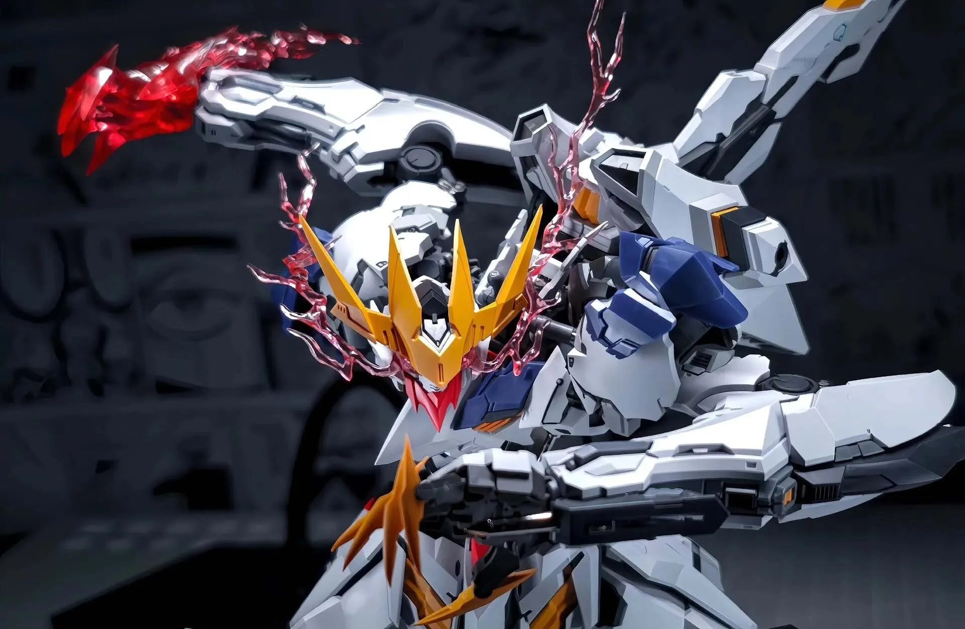 1/100 Wolf Model Barbatos Assembly Model Kit Wolf Technology Alloy Skeleton Action Figure Doll Statue Collection Model Toys Gift