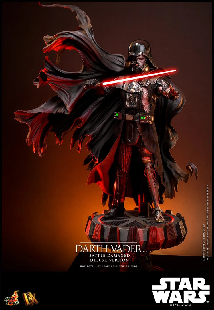 【 in Stock 】 HOTTOYS HT 1/6 DX45/DX44 Star Wars Darth Vader Black Knight Battle Damage Edition Mobile Soldier Set Handmade Model