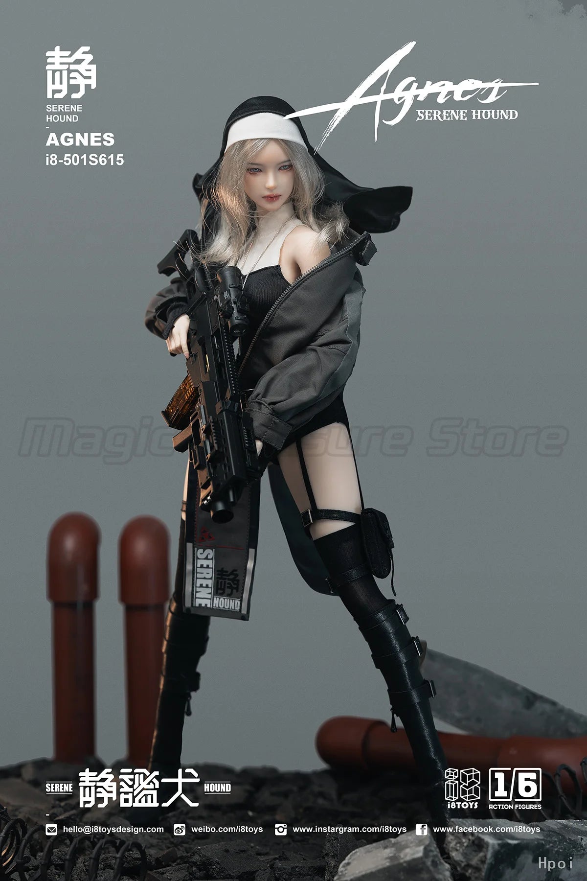 【MT】Pre-sale I8TOYS 501S615 Quiet Dog Agnes 1/6 Action Figure Model Collection