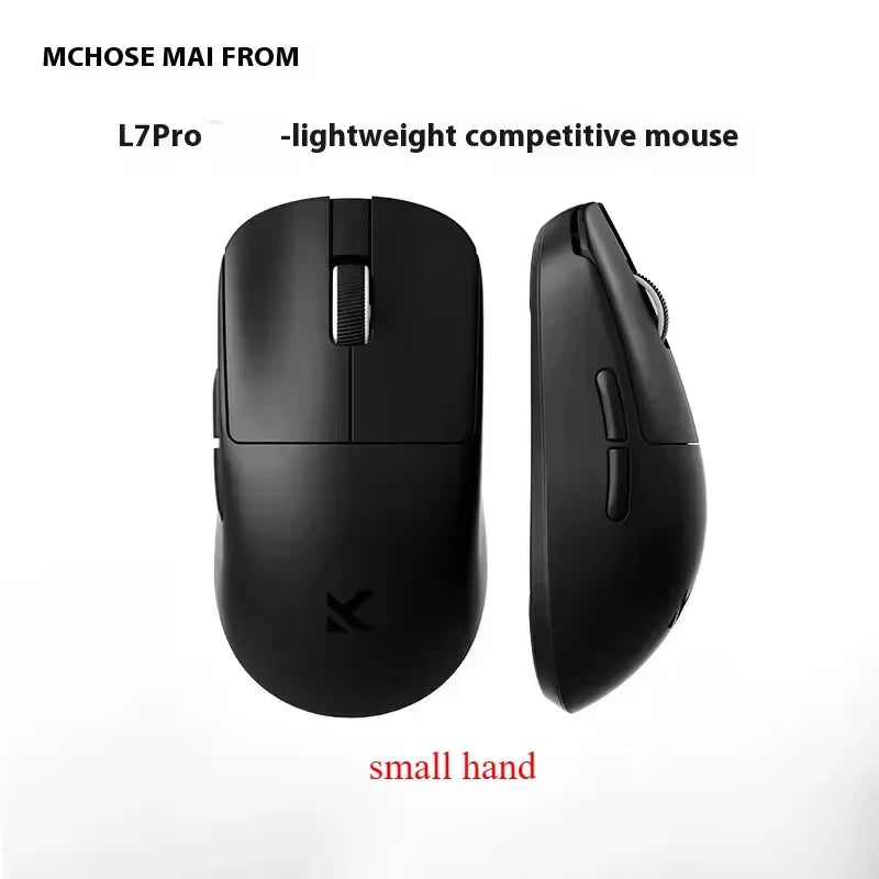 Геймърска мишка MCHOSE L7 Ultra 8K PAW3395, преносима и лека, презареждаща се, 2.4G безжична, BT, трирежимна, персонализирани подаръци за компютър.