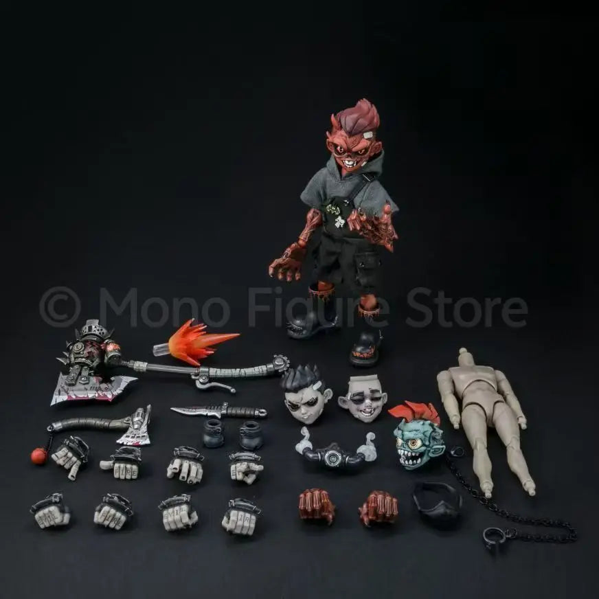 In Stock D_ONE STUDIO RAGE-ZBOYS Tooth Kid 1/12 Clothed Highly Articulated Action Figure Collectible Model