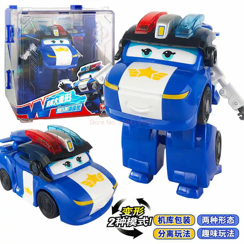 Hot New Super Wings Large Transformation Anime Transformation Flat Robot Action Character Transformation Toy Children'S Gift