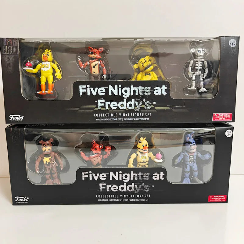 FNAF 4Pcs/Set Action Figures - Freddy, Bonnie, Chica, Foxy & Nightmare Balloon Boy Vinyl Collectible Model Set