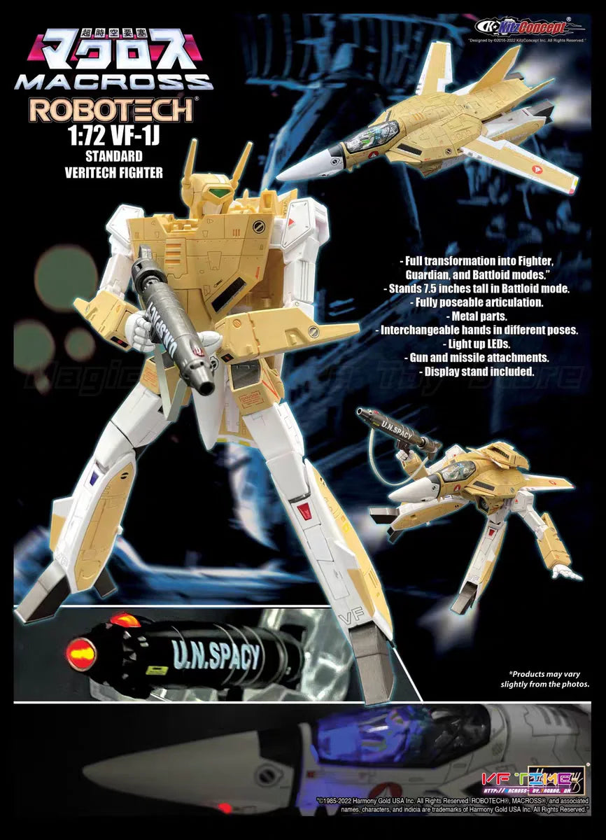 【In Stock】Kitz Concept Robotech Macross Frontier VF-1A Mass-produced Mafia Limited Edition Version 2.5Version 1/72 Finished