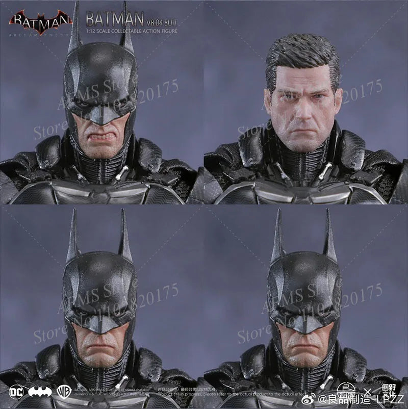 LPZZ DC001 1/12 Scale Collectibles Figure Bat Hero V8.04 Suit Arkham Knight Full Set 6Inch Men Soldier Action Figure Model Toys