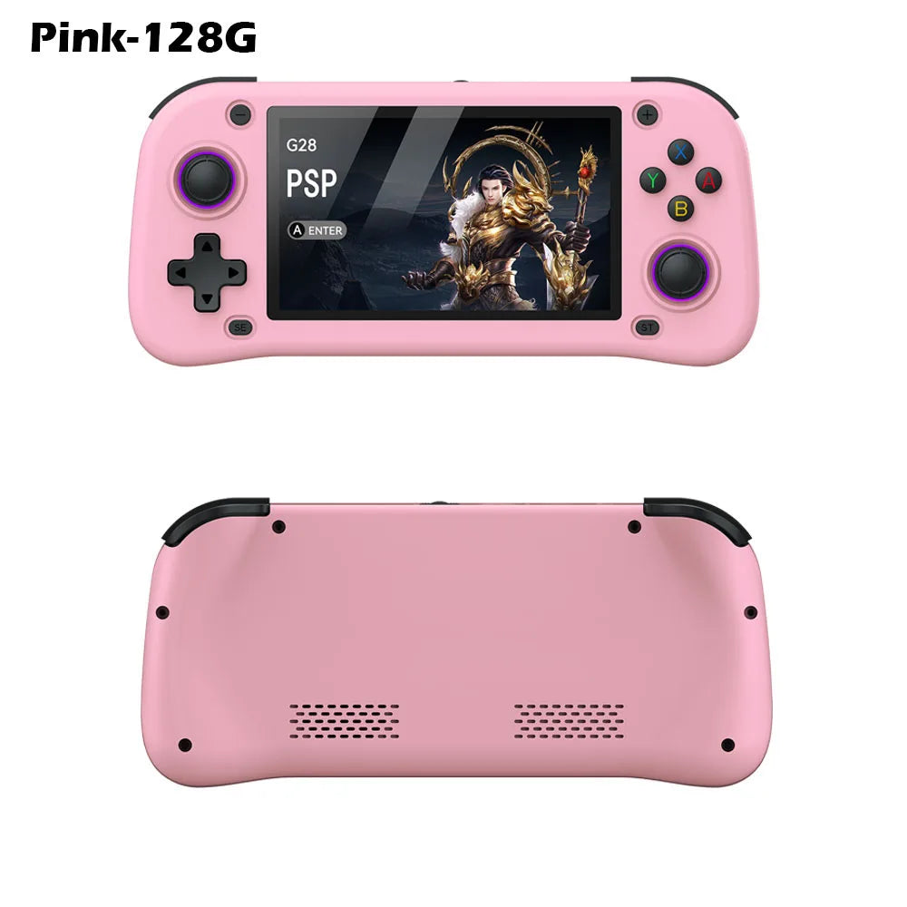 NEW G28 Retro Handheld Game Console Joystick 4.3 Inch HD IPS Screen Portable Pocket Video Player R36s 64GB 128GB Games Kid Gift
