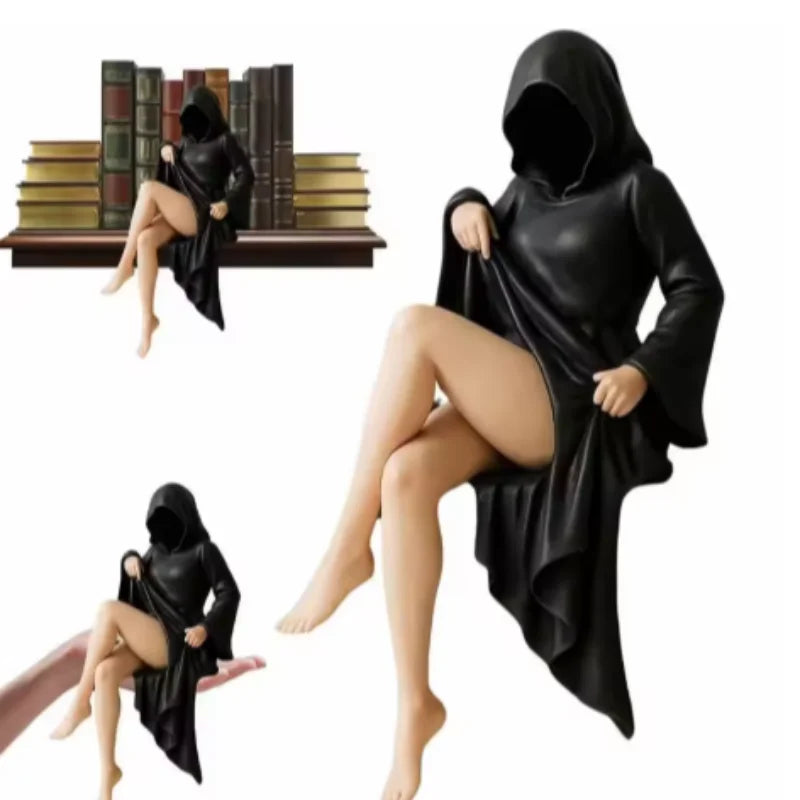 Halloween Statues Tabletop Figurine Women Sitting Figure Ornaments Decorations Shelf Furniture For Bedroom Livingroom Home