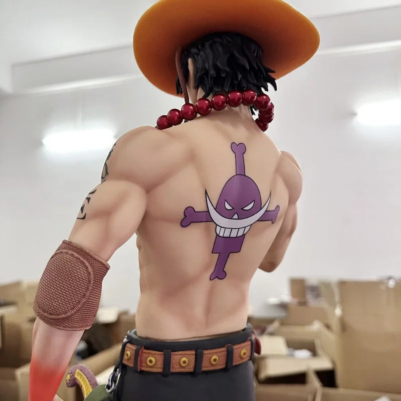 New One Piece Ace 67cm Large Handmade Anime Action Figure Boy Holiday Gift Dream Animation Model Toy