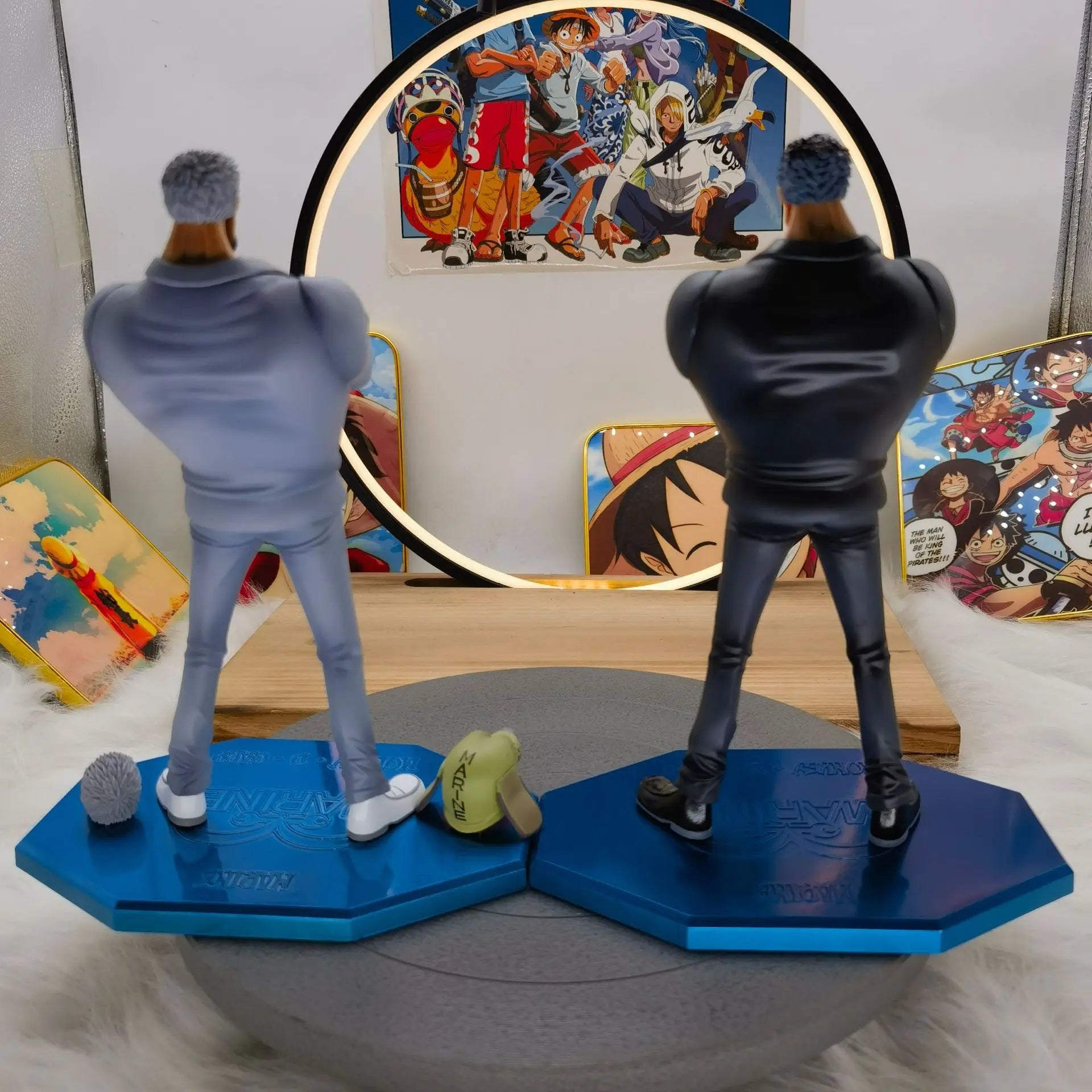 POP One Piece Фигура Monkey.D.Garp 26CM Аниме PVC екшън фигурка играчки 3 глави Garp статуя Kapu фигурка колекционерски модел кукла подарък