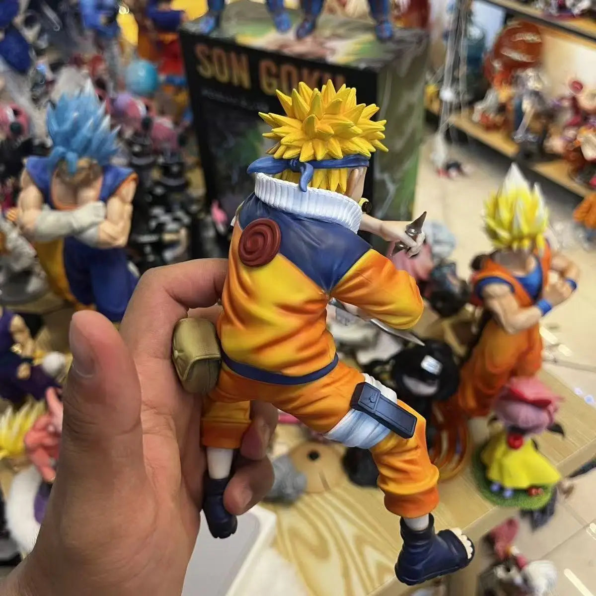New 18cm Naruto Anime Figure Uzumaki Naruto Figurine Collectible Kagebunsin No Jyutu Pvc Statue Model For Boy Room Ornament Toy
