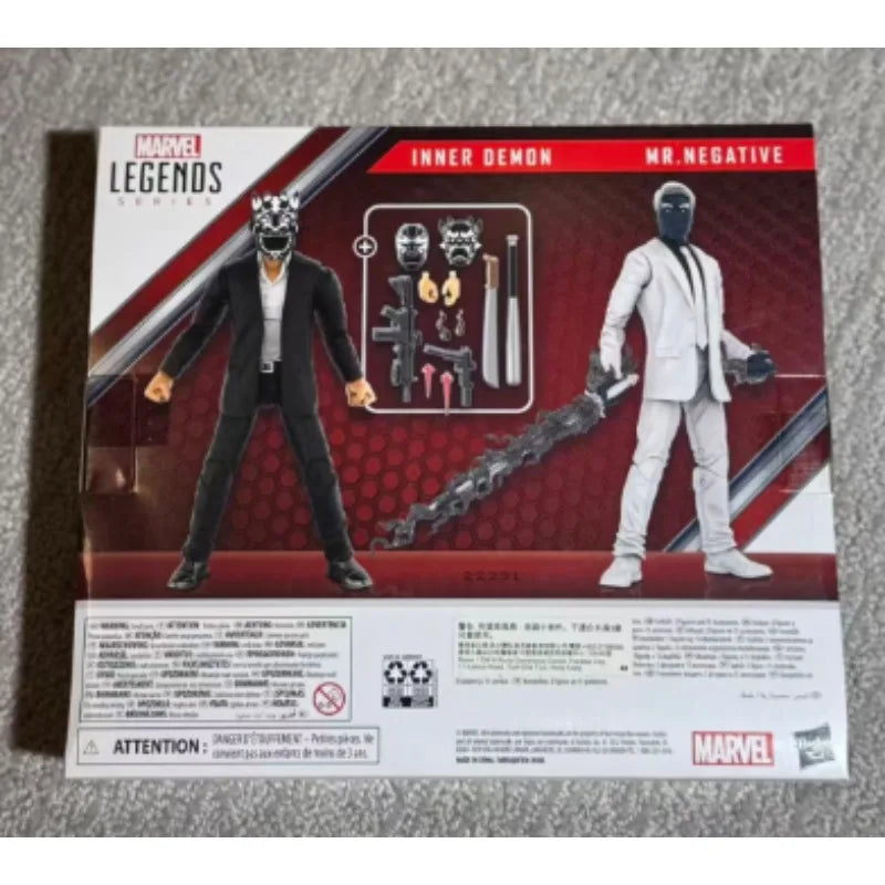 Original Hasbro Marvel Legends Series SPIDER-MAN INNER DEMONM & MR.NEGATIVE Anime Figure Collection Model Toys