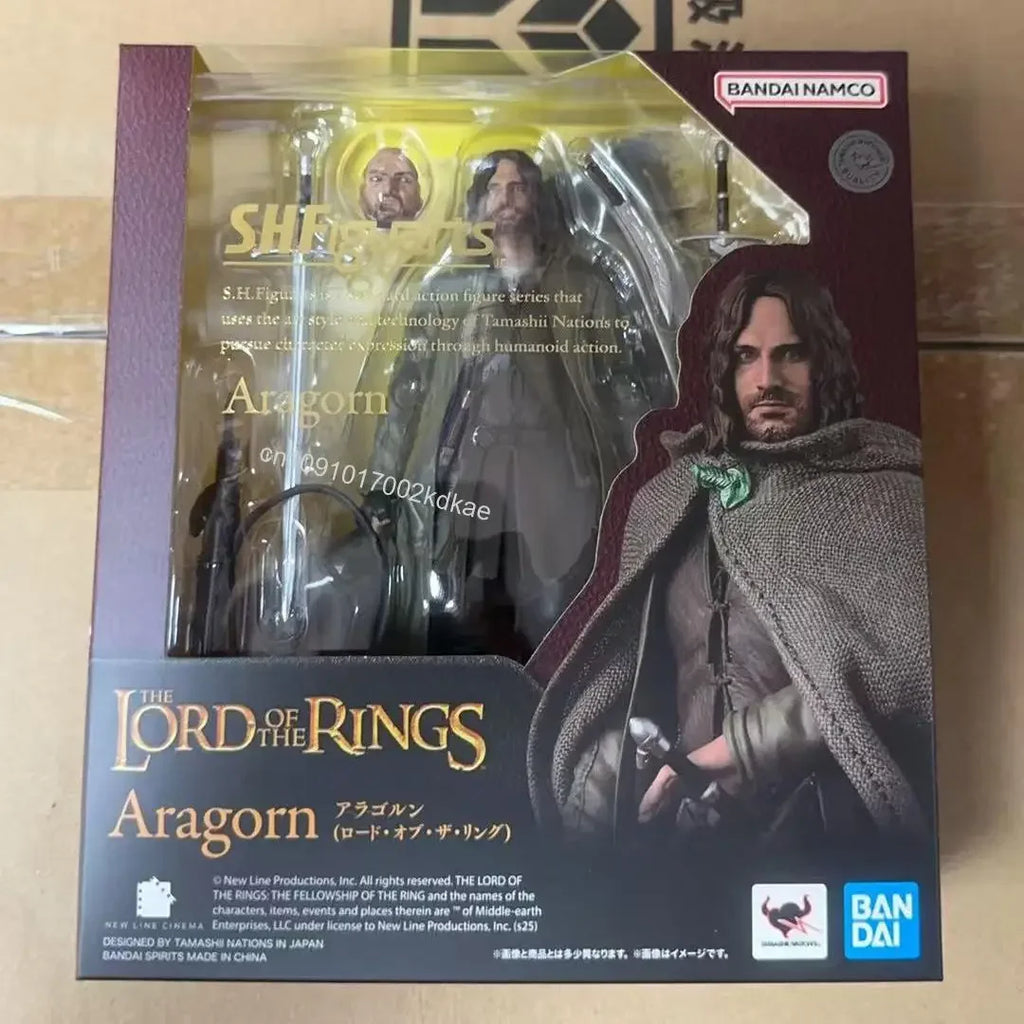 In Stock BANDAI S.H.F The Lord of the Rings Aragorn Frodo Baggins & Gollum Figure Finished Model kit Anime full Action Toy Gift