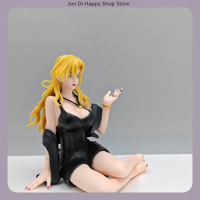 Detektiv Conan Vermouth, seitlich sitzende Pose, 11 cm große Anime-Figur, Statue, Schreibtischdekoration, Geschenk