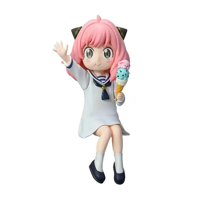 Anya Forger Spy Family Anime PVC Figure - Cute Collectible Model Desk Decoration Toy Gift for Anime Fans