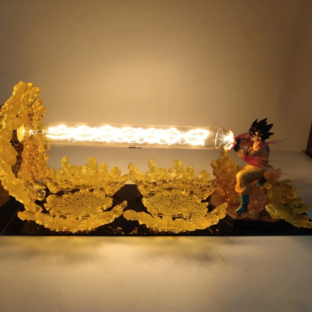 Dragon Ball Anime Son Goku KaMeHaMeHa Lampe Led-lampe Action-figuren Modell Figur Figur &amp; Basis &amp; Lampe DIY Dekoration Sammlung