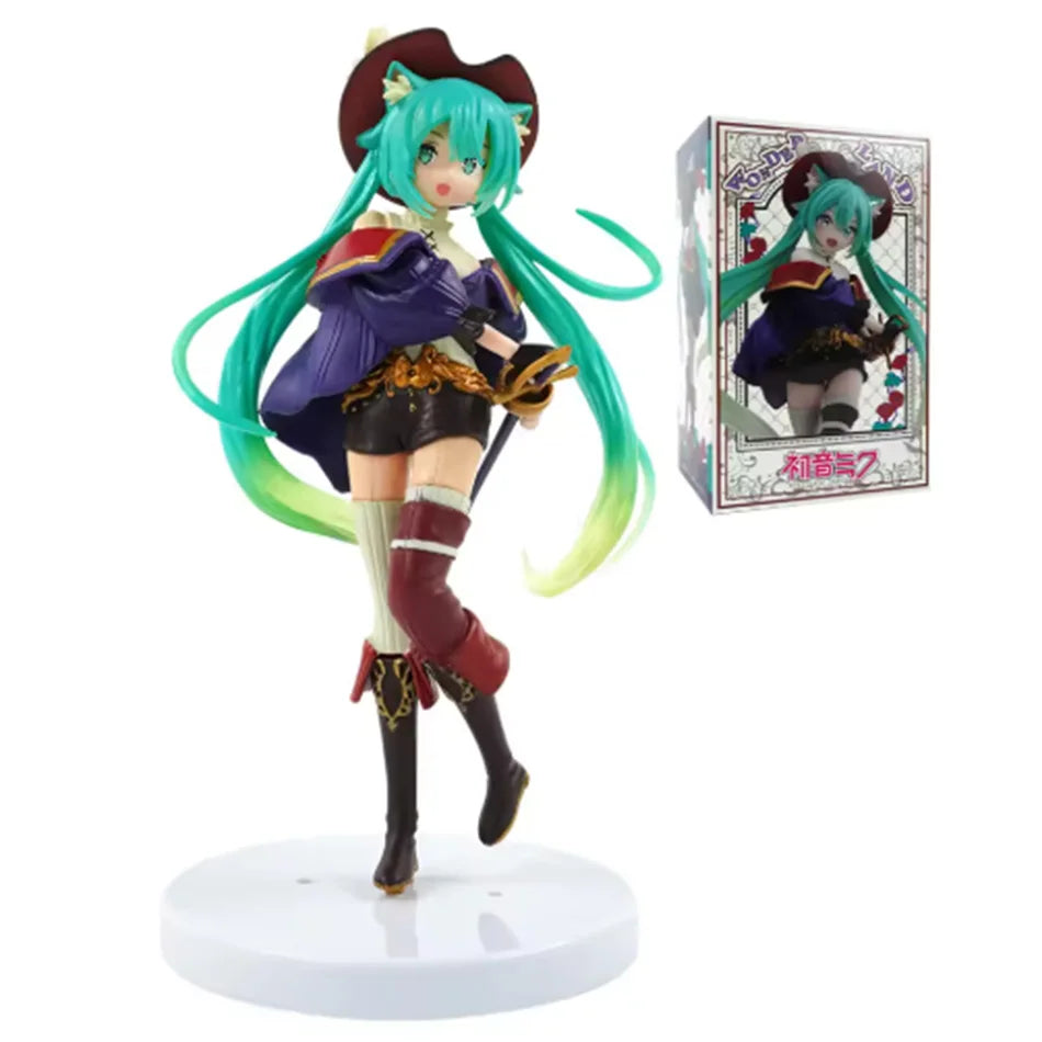 19cm Sexy Girl Hatsune Miku Anime Figure Fashion Subclture Miku Action Figure Room Decorations PVC Collection Model Doll Toys