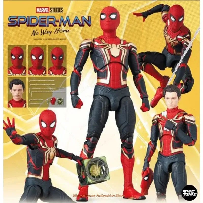 In Stock Genuine MEDICOM MAFEX Spider-Man Hero No Way Home Fusion Armor 1/12 Action Figure Model Toys
