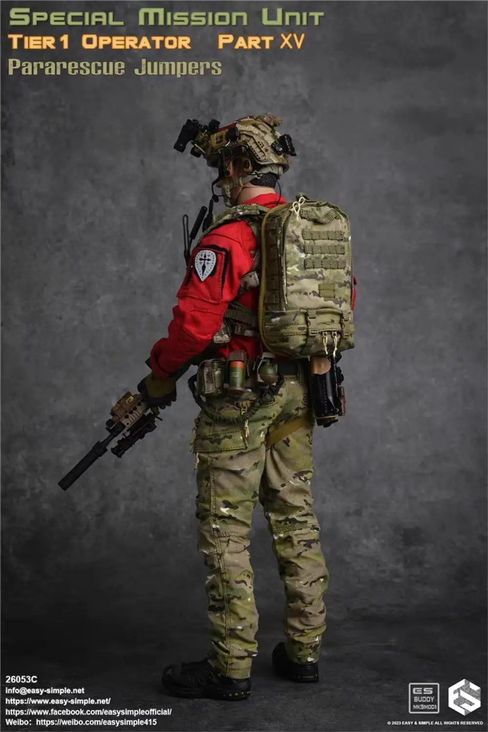 1/6 EASY&SIMPLE ES 26053C US. PJ Soldier Operation Unit Full Set Moveable Action Figure Set For Fans Collectable
