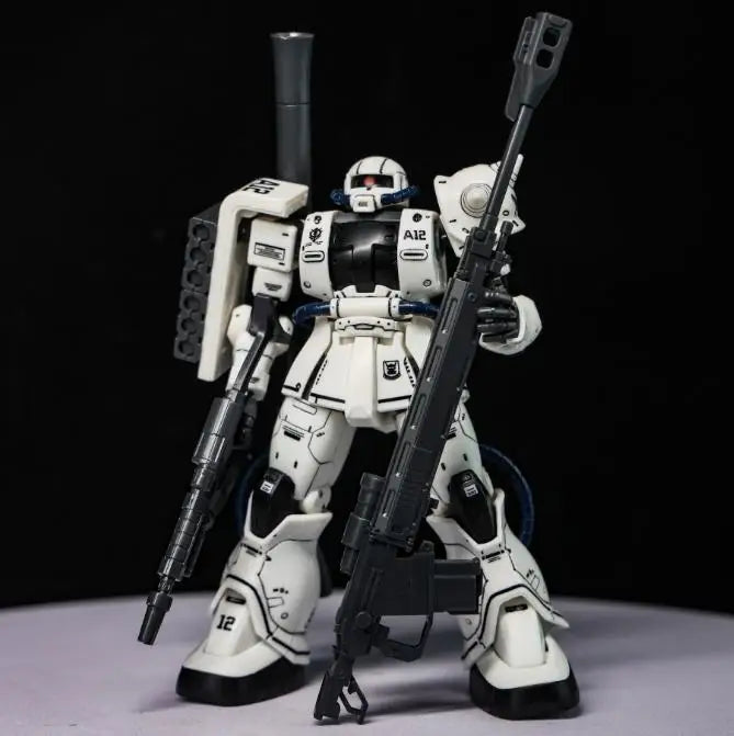 1/144 HG White Wolf MS-06R-1A GTO Zaku 2 Assembly Model Kit Desktop Decorations Animation Collectibles Periphery Figures Gift