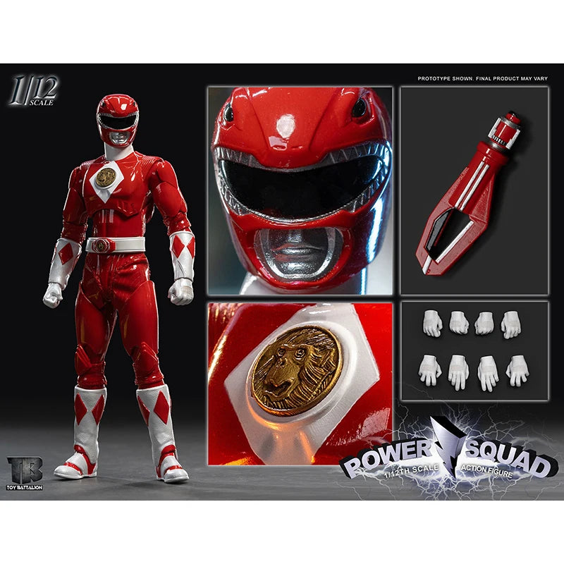 Original Toys Battalion TB020 1/12 Scale Power Squad Power Rangers Figure Set In Stock Anime Action Collection Figures Model Toy