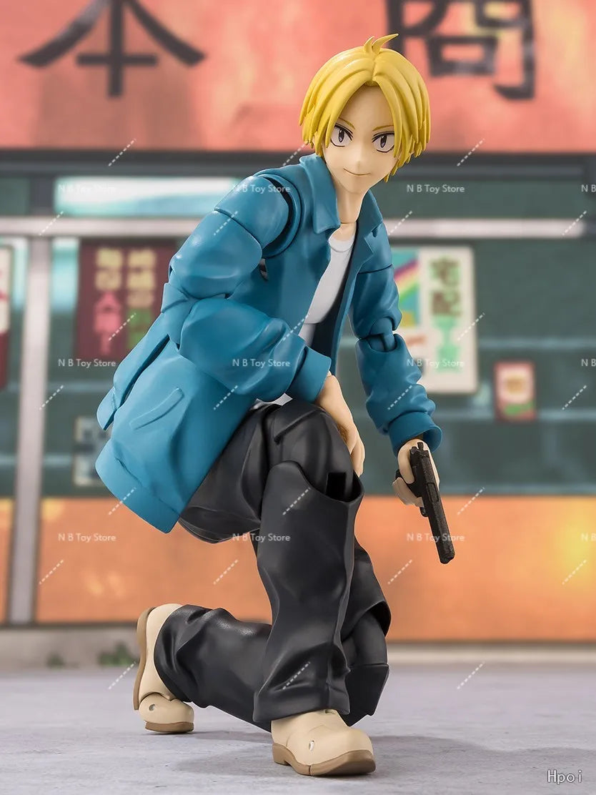 In Shock Original Box Bandai SHF SAKAMOTO DAYS SHIN ASAKURA Suit Figure Finished Model Kit  Anime Full Action Toy Gift for Kids