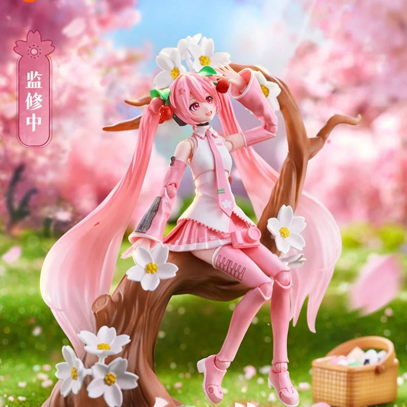New Original Hatsune Miku Miracle Cherry Blossom Future Lothing Assembled Model Movable Doll Toys Action Figures ﻿