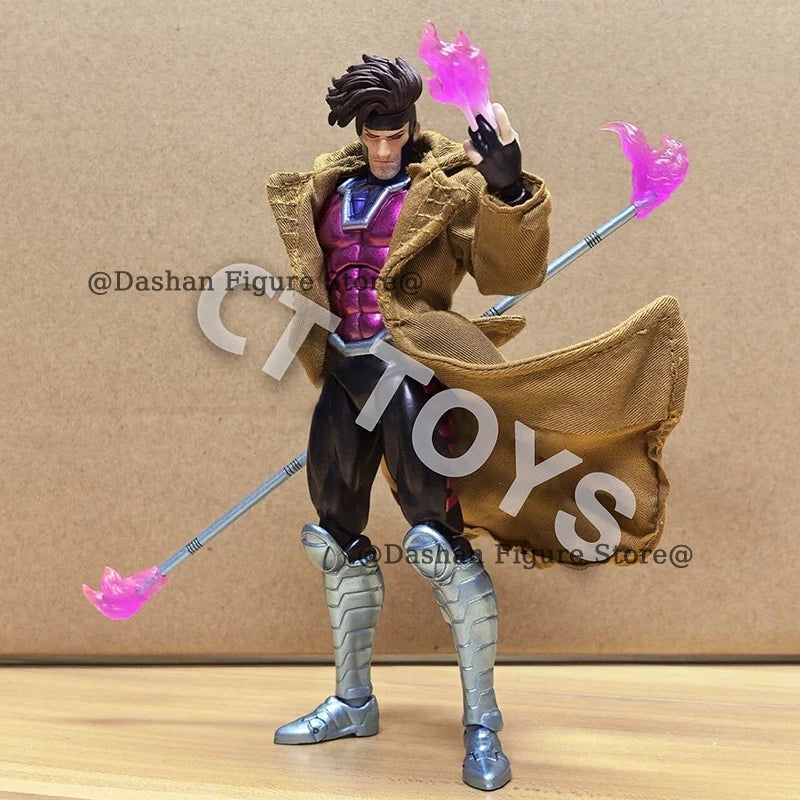 CT Toys X-Men Gambit Action Figure 17cm Movable PVC Collection COMIC Ver. Mafex 131 X Men Remy Etienne LeBeau Figurine Model Toy
