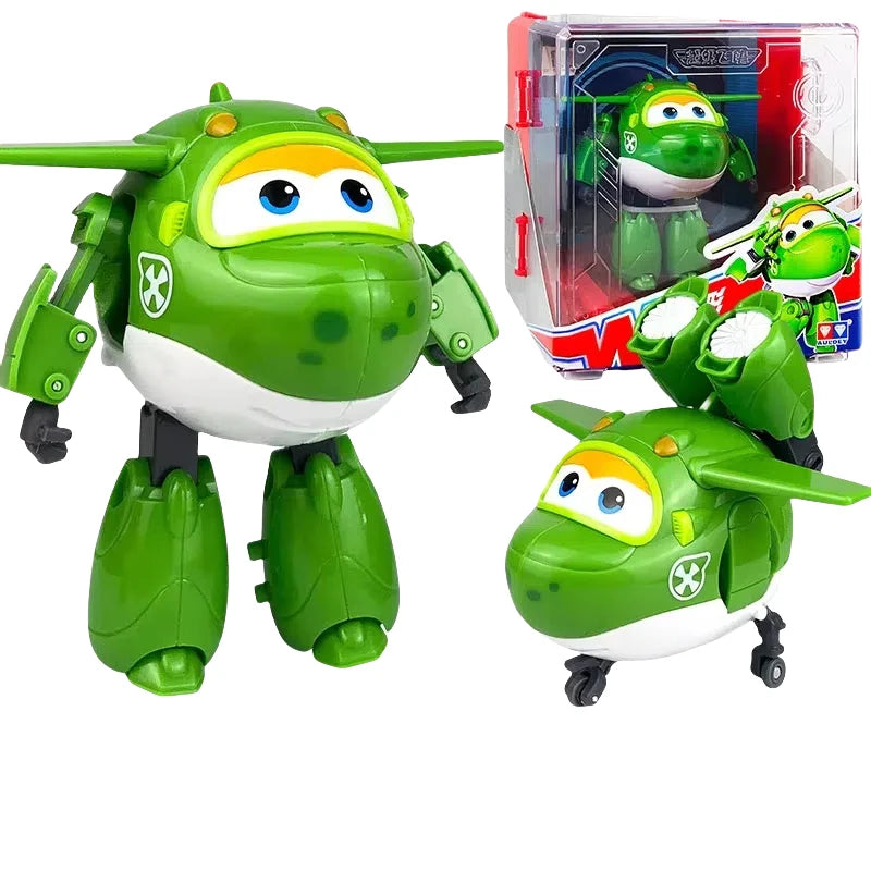 Hot New Super Wings Large Transformation Anime Transformation Flat Robot Action Character Transformation Toy Children'S Gift
