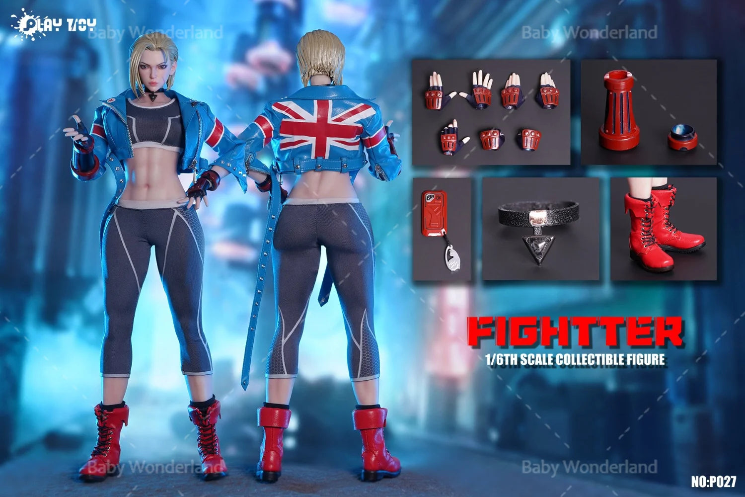 2025 Q3 PLAY TOY P027 1/6 Fightter Cammy Movable Eyeballs Figure 12'' Female Soldiers Model Full Set Collectible Toy