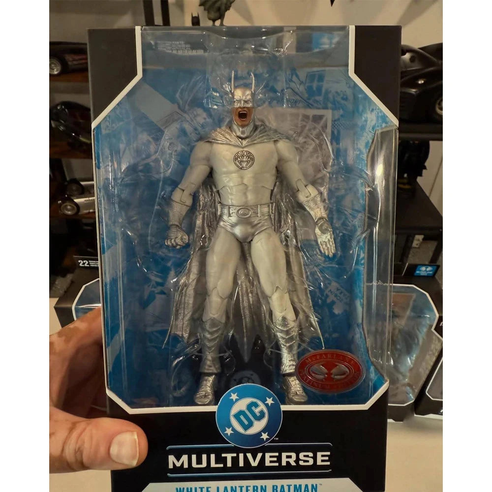 Mcfarlane Toys White Lantern Batman Brightest Day Chase 7in Action Figure Dc Multiverse Batman Model Doll Garage Kit