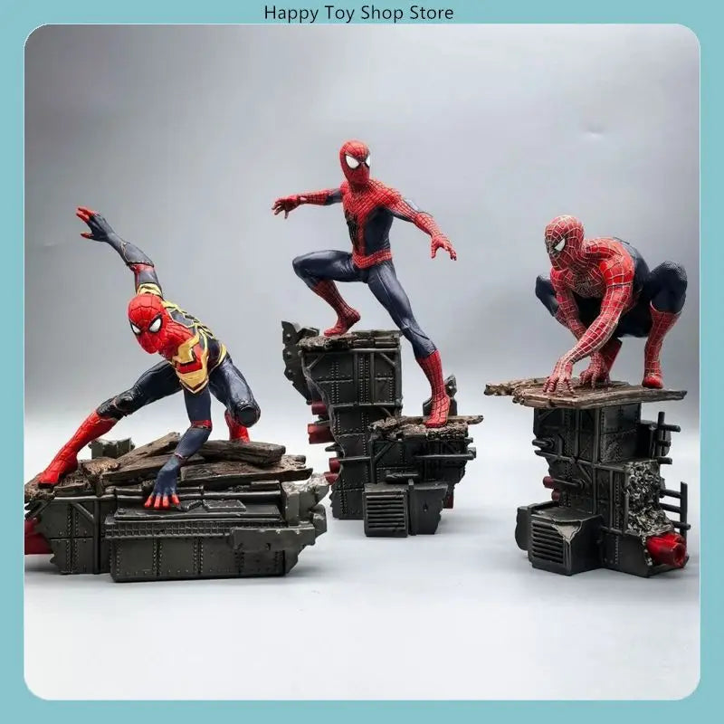 Spider-Man Action Figure Set - 3-Piece Collectible Model Statue for Desktop Decoration Ideal Gift for Fans And Collectors